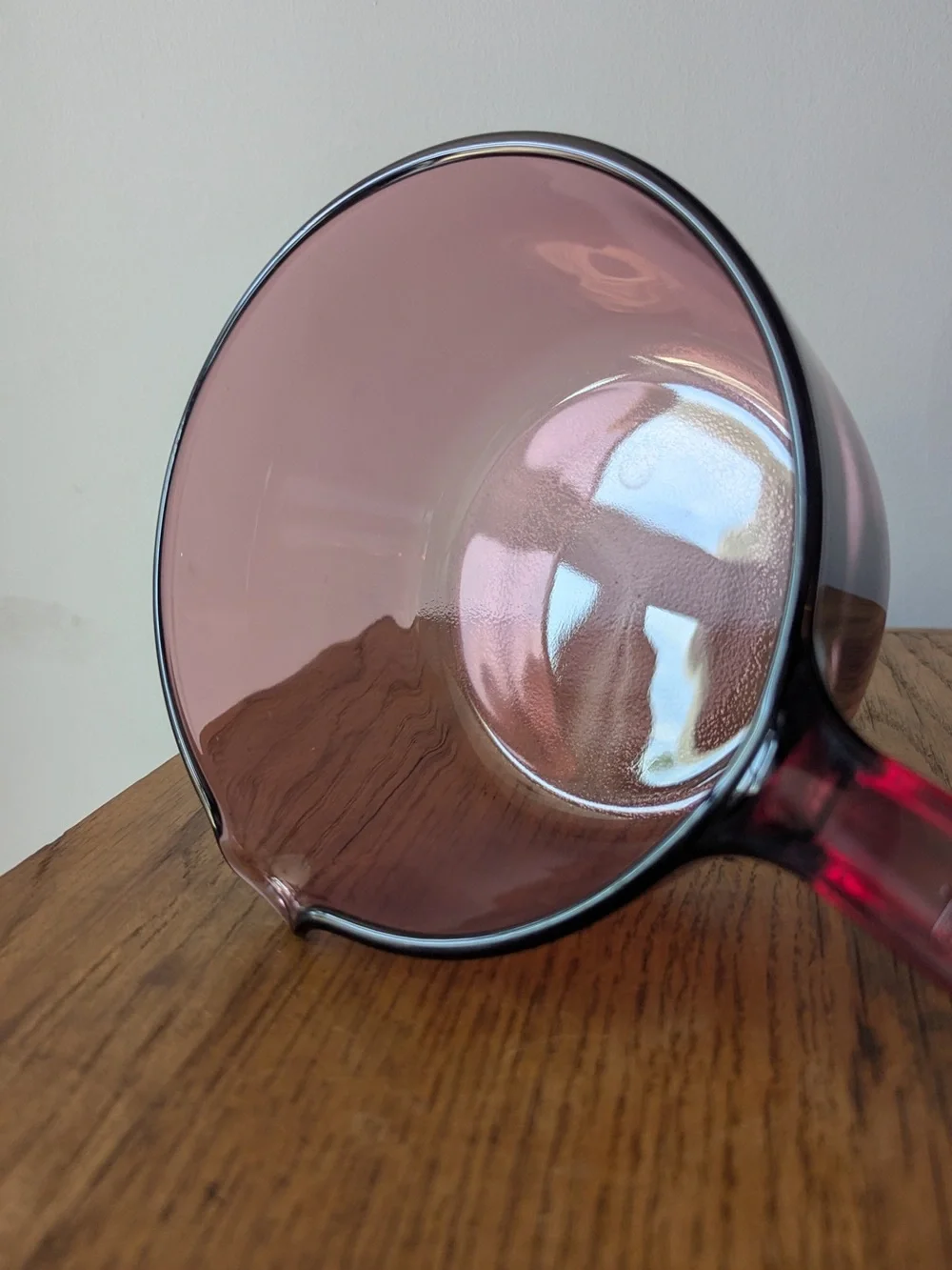 1L Vision Corning Glass Saucepan w/ PYREX Lid Pour Spout - Cranberry Visions - Picture 5 of 16